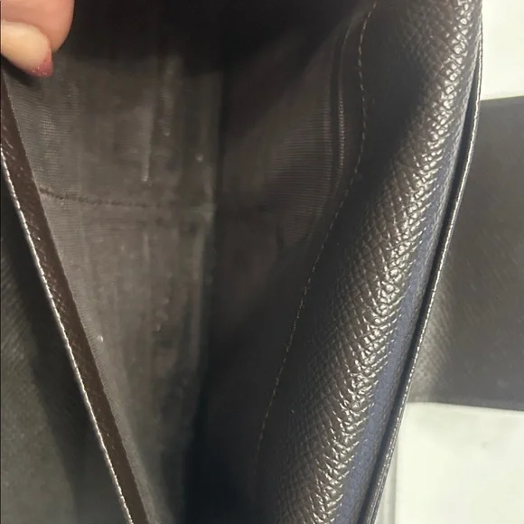 Bvlgari Long Trifold Brown Wallet with Gold Accent EUC - Picture 11 of 15